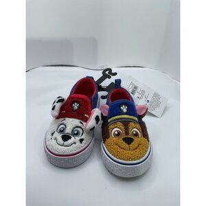 Paw Patrol Toddler Boys Plush Character Sneakers Featuring Chase & Marshall Desi